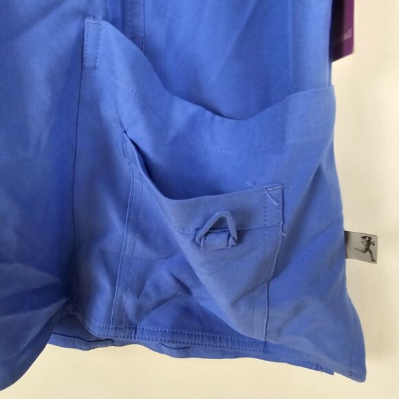 Med Couture Activate 4 Way Stretch Scrub Top Medical Blue - Ceil Women's Size XL - Picture 5 of 12